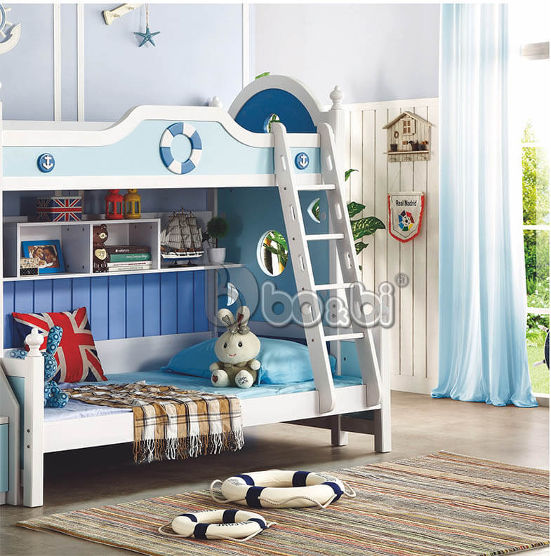 Giường tầng trẻ em màu xanh dương BB BABYB852-4